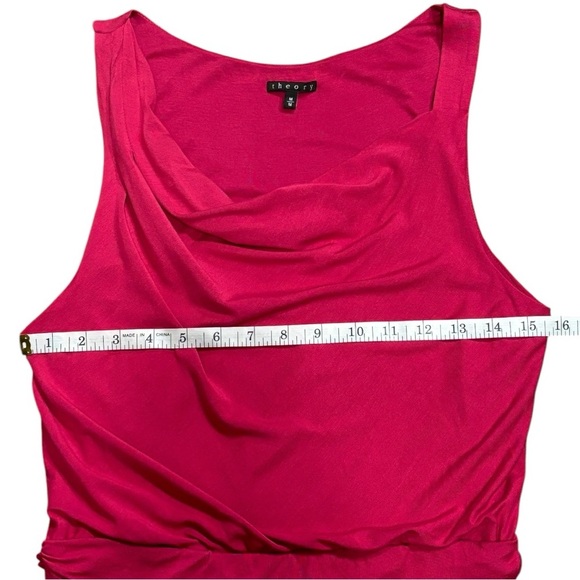Theory Jaysa K Sulla Drape Jersey Stretch Sleeveless Dress Sz M - Picture 8 of 10
